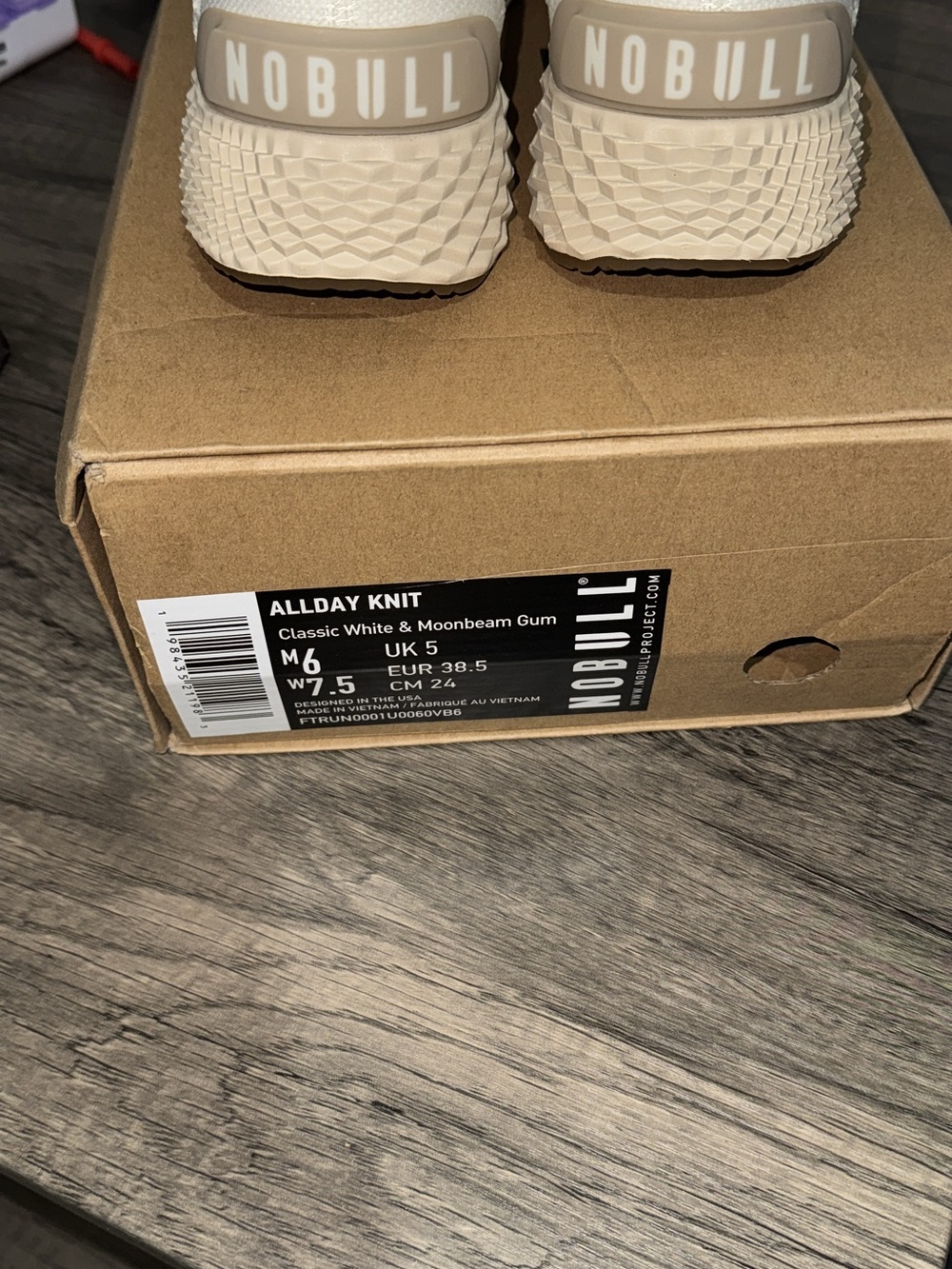 NOBULL Cream White Knit Sneakers - Picture 4 of 4